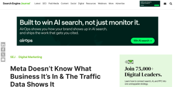 Article backdrop: Meta Doesn’t Know What Business It’s In & The Traffic Data S