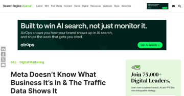 Article backdrop: Meta Doesn’t Know What Business It’s In & The Traffic Data S