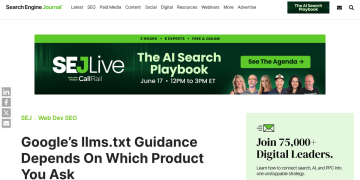 Article backdrop: Google’s llms.txt Guidance Depends On Which Product You Ask