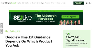 Article backdrop: Google’s llms.txt Guidance Depends On Which Product You Ask