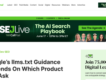 Article backdrop: Google’s llms.txt Guidance Depends On Which Product You Ask