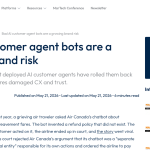 Article backdrop: Bad AI customer agent bots are a growing brand risk