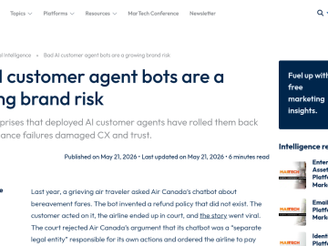 Article backdrop: Bad AI customer agent bots are a growing brand risk