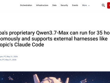 Article backdrop: Alibaba's proprietary Qwen3.7-Max can run for 35 hours auton