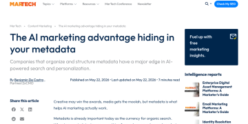 Article backdrop: The AI marketing advantage hiding in your metadata