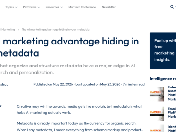 Article backdrop: The AI marketing advantage hiding in your metadata