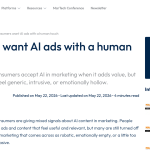 Article backdrop: Consumers want AI ads with a human touch