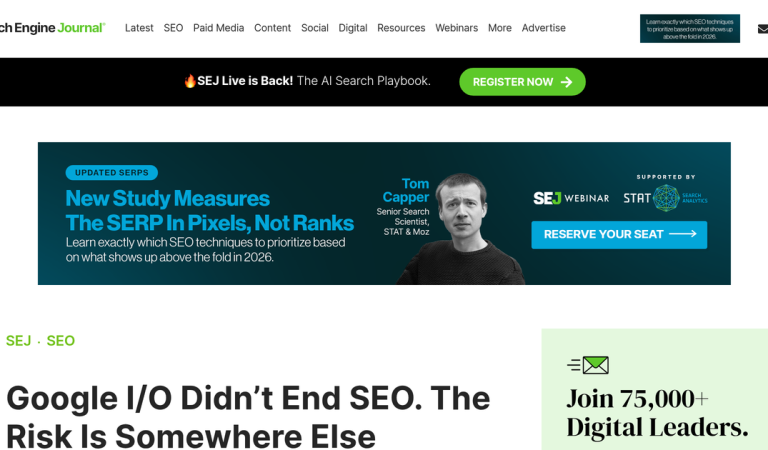 Google I/O 2026 Didn’t Kill SEO — The Real Risk Is Economic