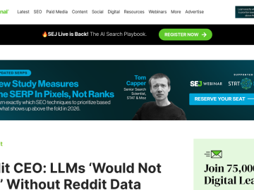 Article backdrop: Reddit CEO: LLMs ‘Would Not Exist’ Without Reddit Data via @