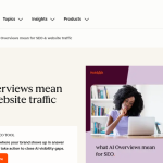 Article backdrop: What AI Overviews mean for SEO & website traffic