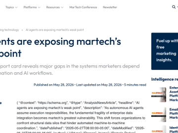 Article backdrop: AI agents are exposing martech’s weak point