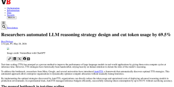 Article backdrop: Researchers automated LLM reasoning strategy design and cut
