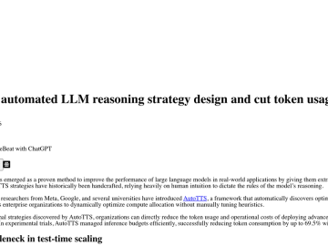 Article backdrop: Researchers automated LLM reasoning strategy design and cut