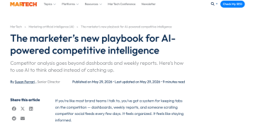 Article backdrop: The marketer’s new playbook for AI-powered competitive intel