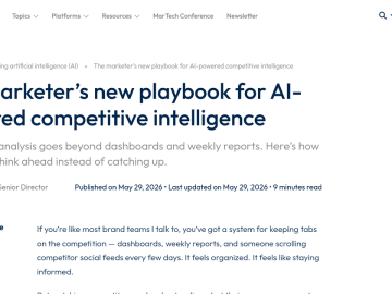Article backdrop: The marketer’s new playbook for AI-powered competitive intel