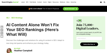 Article backdrop: AI Content Alone Won’t Fix Your SEO Rankings (Here’s What Wi
