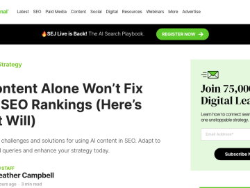 Article backdrop: AI Content Alone Won’t Fix Your SEO Rankings (Here’s What Wi