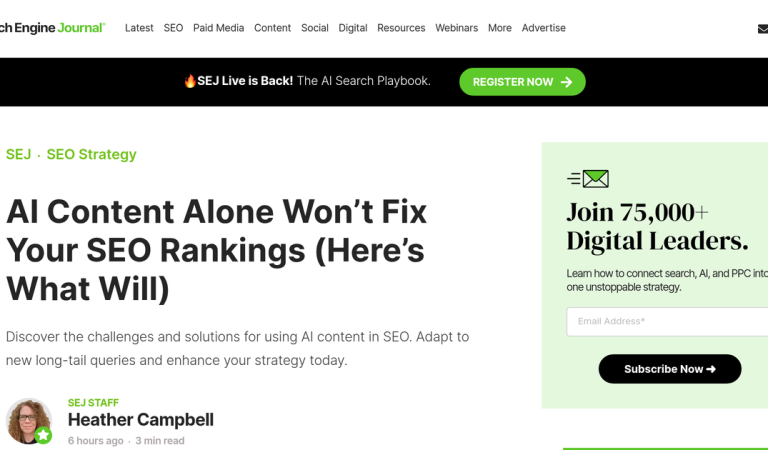 AI Content Alone Won’t Fix Your SEO Rankings—Here’s What Will