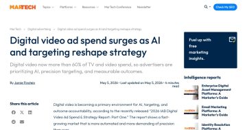 Daily Marketing Roundup: Digital video ad spend surges as AI and targeting reshape st