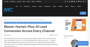 Daily Marketing Roundup: Blazeo: Human-Plus-AI Lead Conversion Across Every Channel