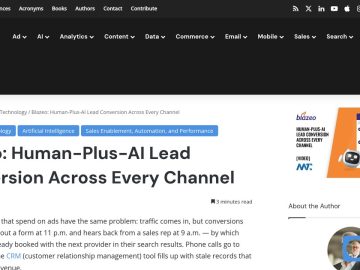 Daily Marketing Roundup: Blazeo: Human-Plus-AI Lead Conversion Across Every Channel
