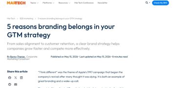 Daily Marketing Roundup: 5 reasons branding belongs in your GTM strategy