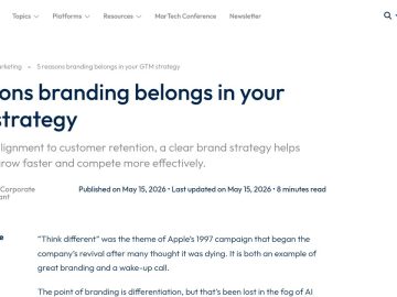 Daily Marketing Roundup: 5 reasons branding belongs in your GTM strategy