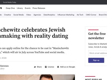 Daily Marketing Roundup: Manischewitz celebrates Jewish matchmaking with reality dati