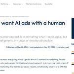 Daily Marketing Roundup: Consumers want AI ads with a human touch