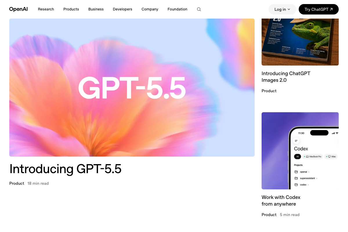 OpenAI blog announcing ChatGPT Images 2.0 — not the platform.openai.com image generation API documentation