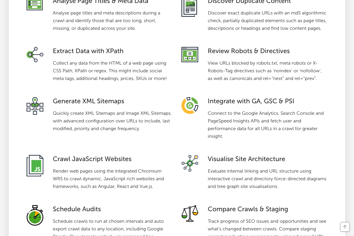 Screaming Frog advanced features — Compare Crawls & Staging and GA/GSC integration confirmed