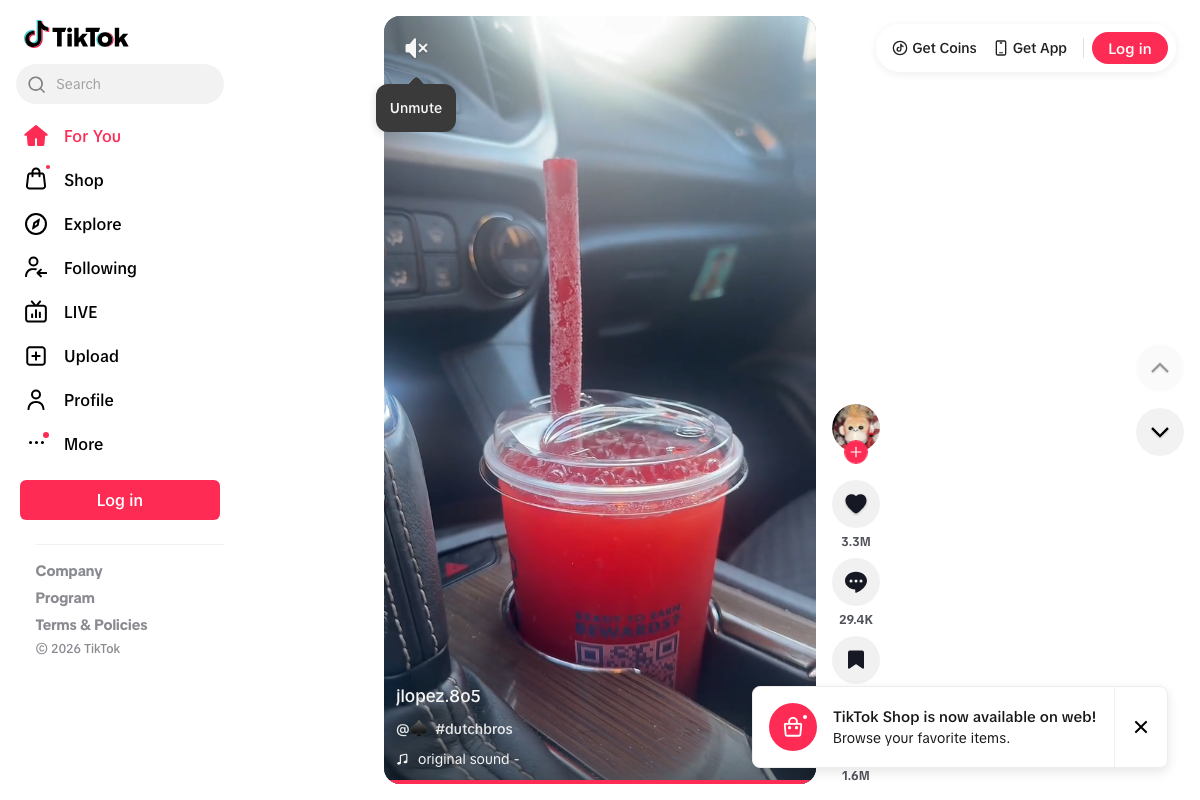 TikTok For You feed showing 3.3M likes, 29.4K comments, and 1.6M saves on a single organic video — illustrating the viral ceiling the UGC strategy targets.