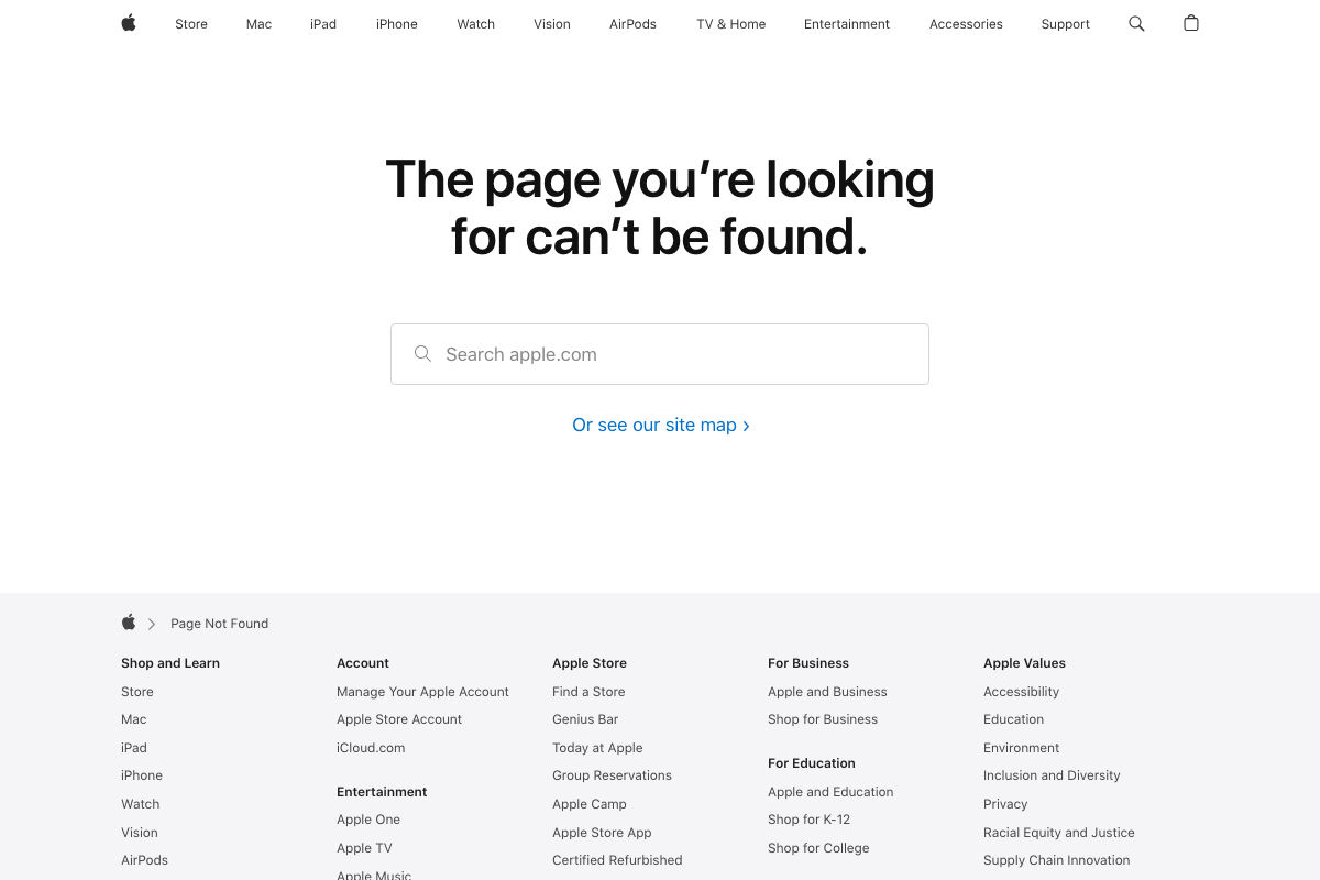 Apple.com 404 error — the URL apple.com/ios/calendar is a dead link; Apple Calendar sync cannot be verified.