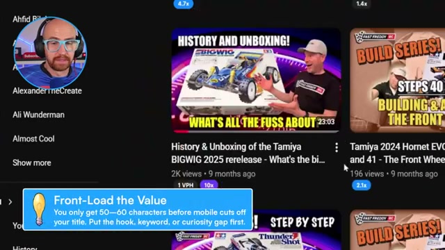 Front-load your titles: vidIQ shows how mobile cuts off titles after ~60 characters — put the hook and keyword first.