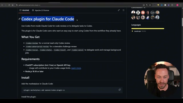 The Codex plugin for Claude Code gives you /codex:review for read-only audits and /codex:adversarial-review for a steerable adversarial challenge — plus rescue, status, result, and cancel commands.