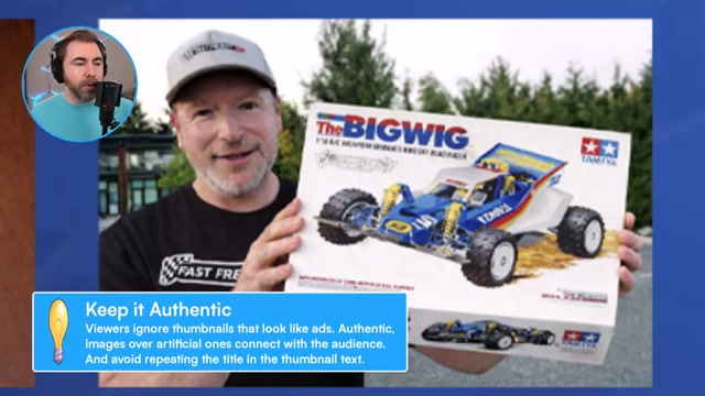 Keep thumbnails authentic: real photos of you holding your subject outperform graphic-heavy templates every time.