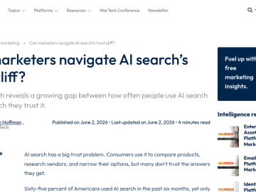 Article backdrop: Can marketers navigate AI search’s trust cliff?