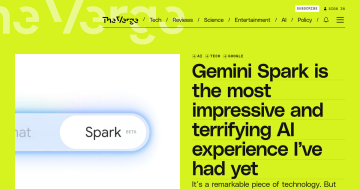 Article backdrop: Gemini Spark is the most impressive and terrifying AI experi