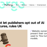 Article backdrop: Google must let publishers opt out of AI Search features, ru