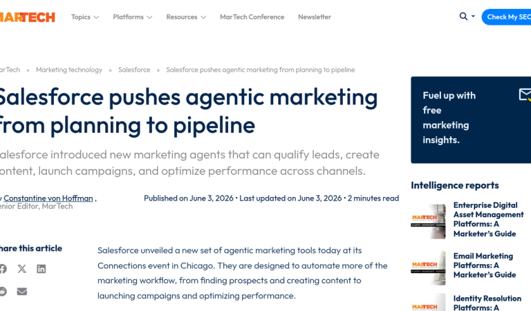 How Salesforce Agentforce Is Moving Marketing from Plan to Pipeline