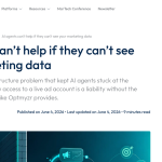 Article backdrop: AI agents can’t help if they can’t see your marketing data b