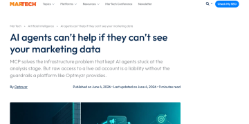 Article backdrop: AI agents can’t help if they can’t see your marketing data b