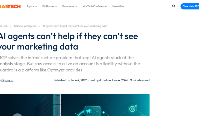 AI Marketing Agents Need Live Data Access: The MCP Solution