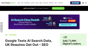 Article backdrop: Google Tests AI Search Data, UK Requires Opt Out – SEO Pulse