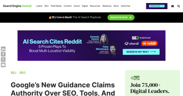 Article backdrop: Google’s New Guidance Claims Authority Over SEO, Tools, And